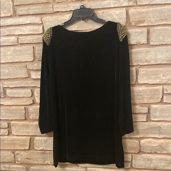 Chico's travelers black acetate packable blouse 3/4 Sleeve Chico's Size 3 (XL) - Picture 6 of 6